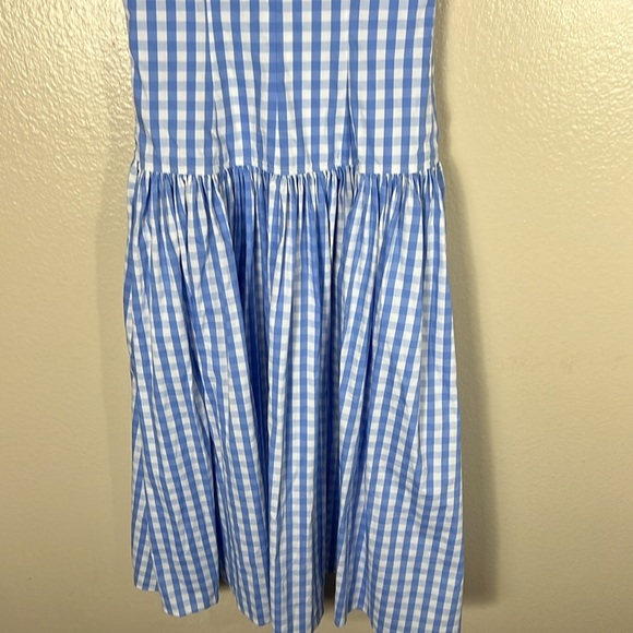 LPA Brigette Midi Dress in Dark Blue Gingham - Picture 7 of 8